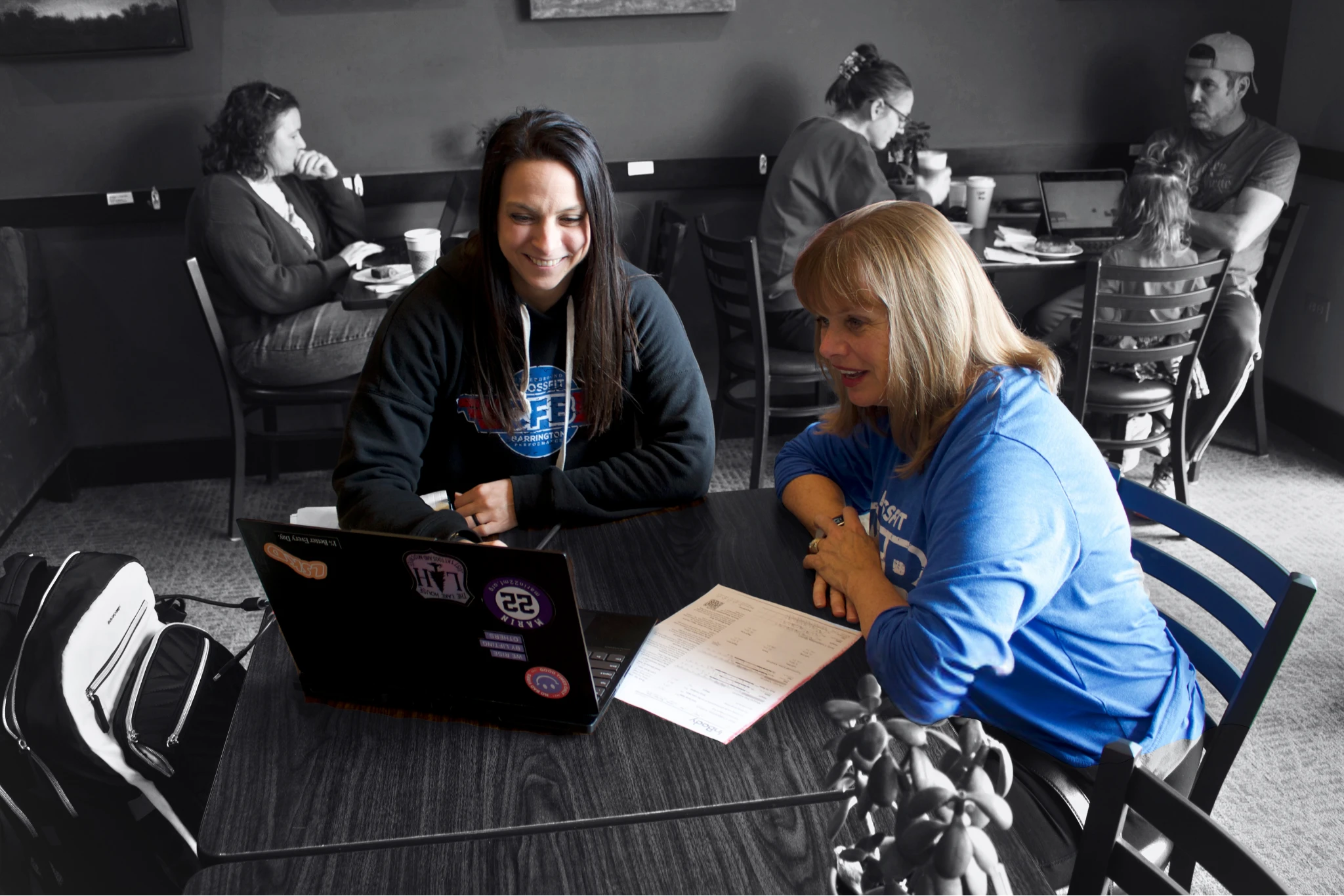 Nutrition coaching discussion at CrossFit Barrington.
